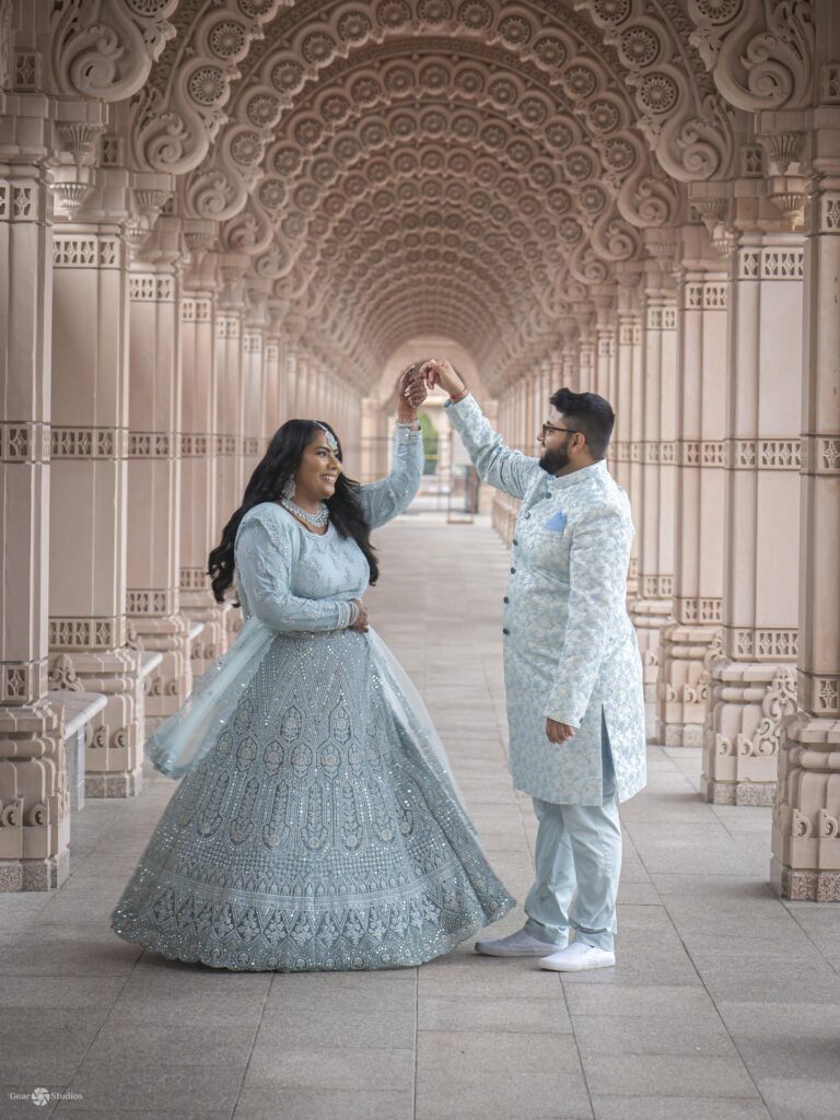 Playful candid engagement photo of a Bay Area couple