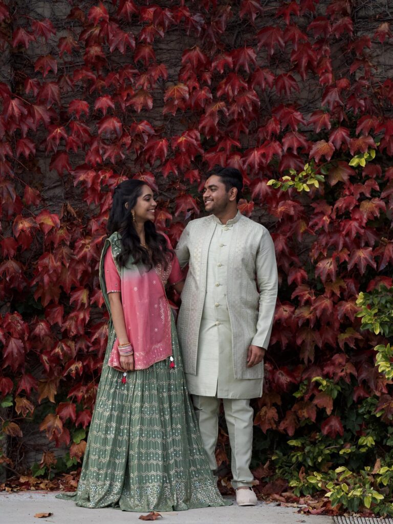 Couple sharing a quiet moment during their engagement photoshoot